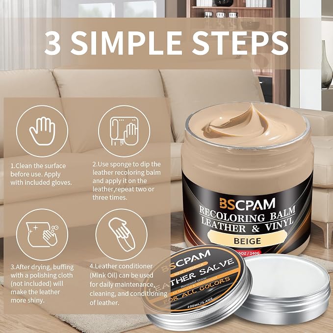 Beige Leather Recoloring Balm - Image 5