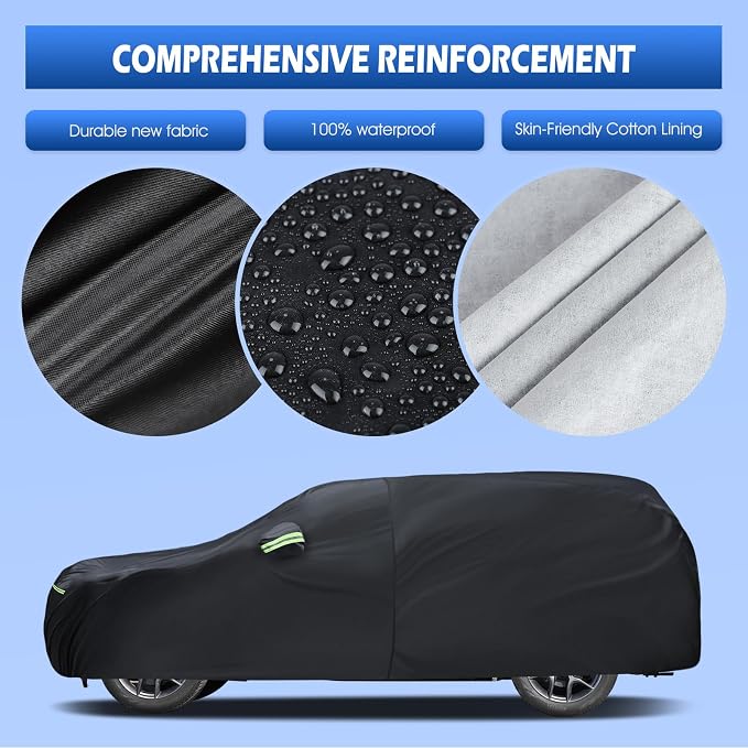 Car Cover Custom Fit for Jeep Grand Cherokee 2000-2025, Migaven Waterproof Full - Image 3