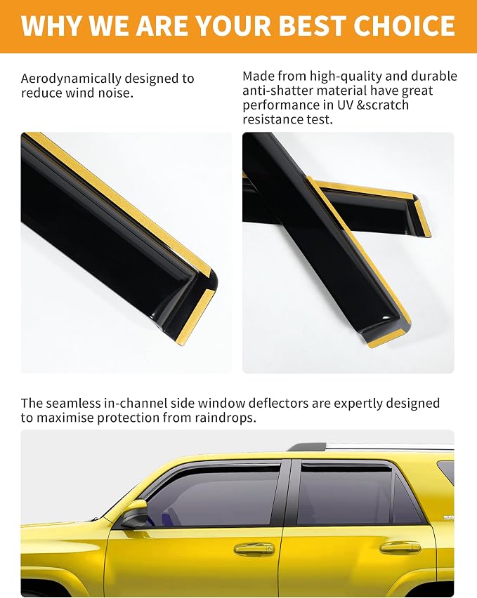 in-Channel Window Rain Guards Fit - Image 6