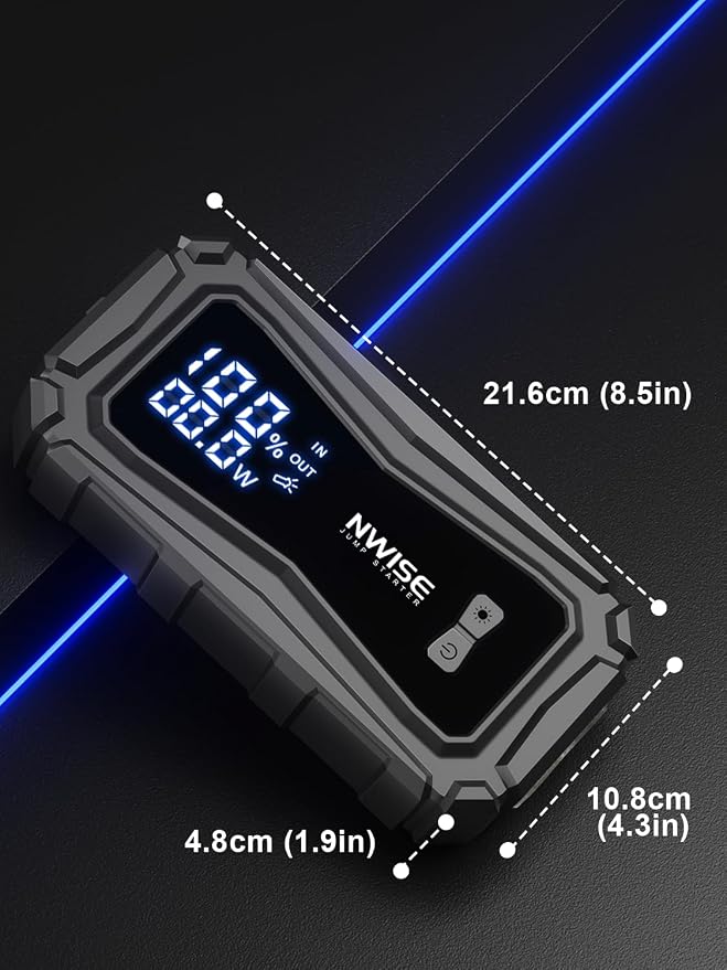 NWISE Car Jump Starter, 6000A Peak 25800mAh Portable Battery Starter - Image 9