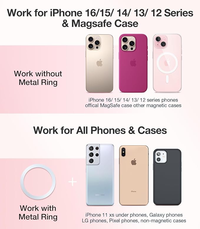VICSEED for MagSafe Car Mount Magnetic Phone Holder for Car Vent 360 Adjustable - Image 4