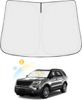 Windshield Sun Shade for Ford Explorer 2011-2019 Accessories Thicken 6-Layer by Canvcle