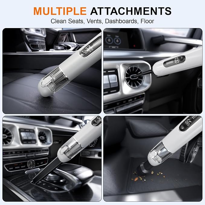 4-in-1 Handheld Cordless Car Vacuum – 19000PA, Brushless Motor, 2-in-1 Blow & - Image 6