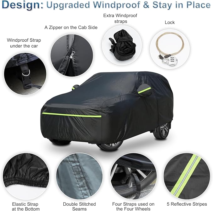 SUV for Nissan Rogue Full Car Cover Waterproof All Weather, Outdoor Car Covers - Image 2