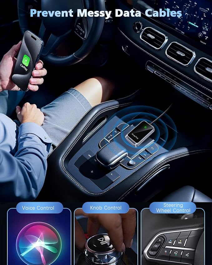 Wireless CarPlay Adapter for Apple iPhone, Convert Wired to Wireless CarPlay - Image 5