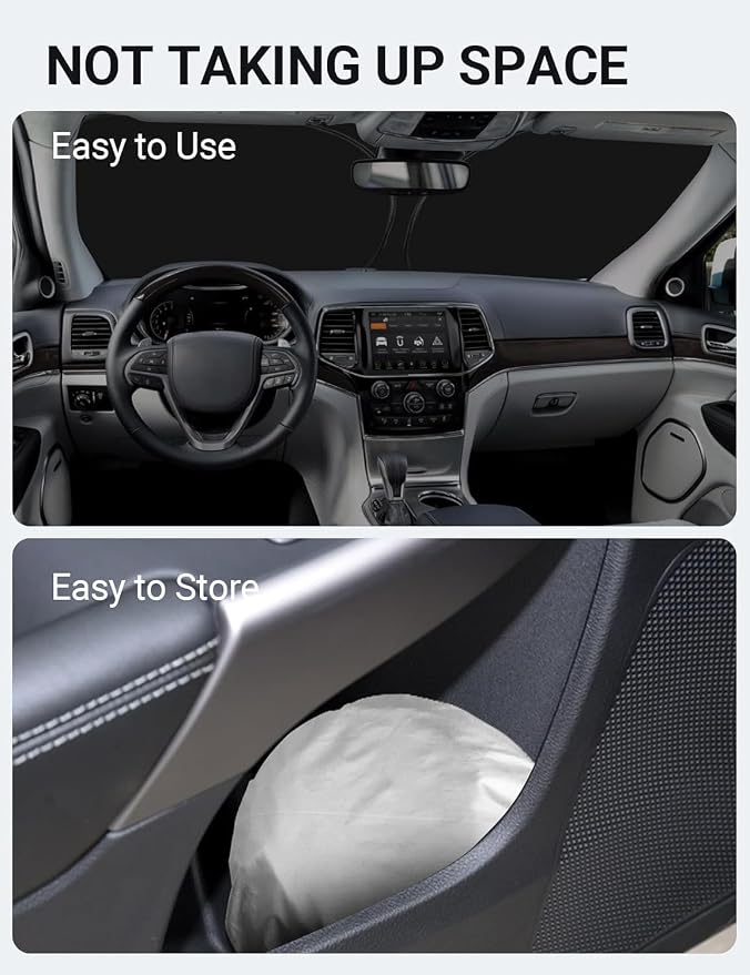 Proadsy for Jeep Cherokee 2014-2024 2025 Windshield Sun Shade 4-Layer Foldable - Image 9