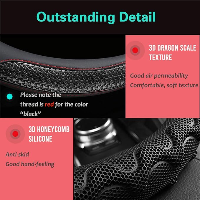 PINCTROT Small Size Steering Wheel Cover Great Grip - Image 3