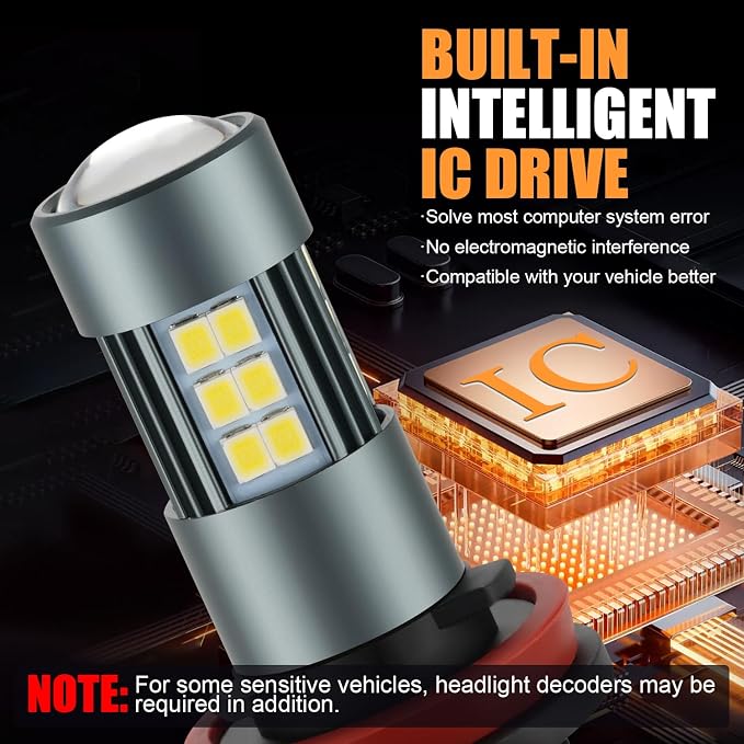 H11 LED Bulbs, H8 H16 Fog Light 6500K Cool White - Image 6