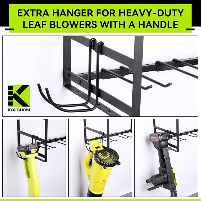 KAFAHOM Leaf Blower and Weedeater Hanger, Lawn Power Tool Organizer Wall Mount - Image 4