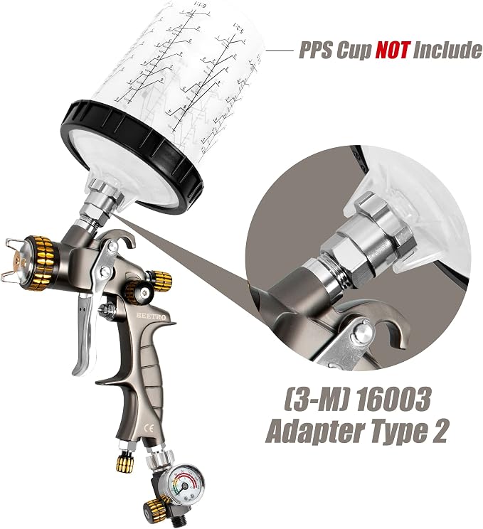 BEETRO HVLP Touch Up Mini Air Spray Gun - Image 6