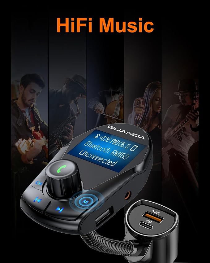 Bluetooth Transmitter Car Bluetooth Adapter, FM Transmitter Wireless Radio - Image 8
