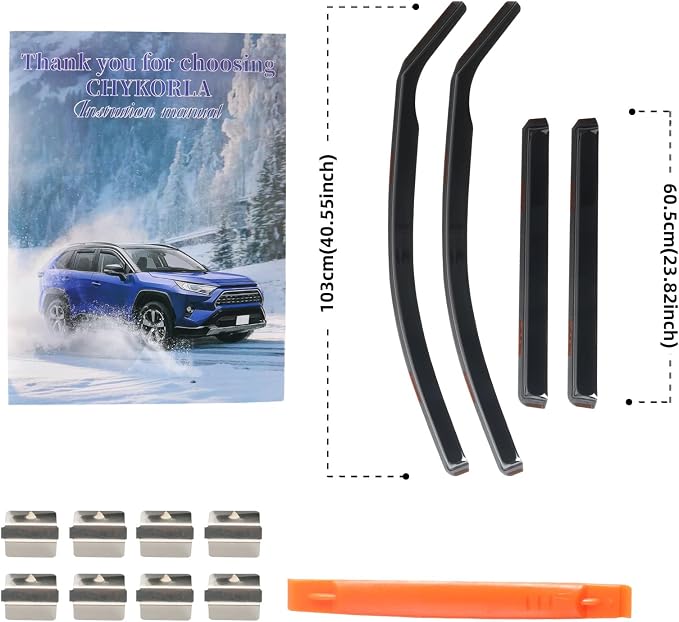 in Channel Rain Guards for Chevrolet Equinox 2018 2019 2020 2021 2022 2023 2024 - Image 6