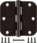 3 Pack 3 1/2 Inch Door Hinges Oil Rubbed Bronze 3.5 Inch Black Interior Hinge by TDCHINGES