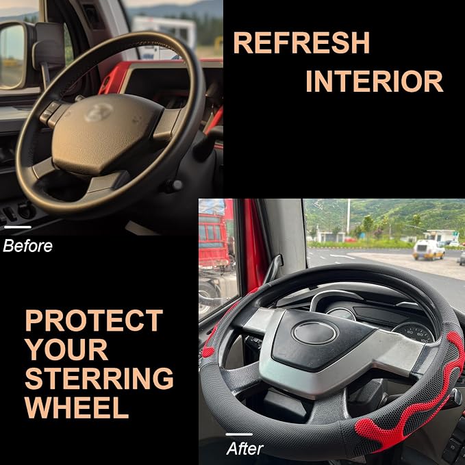 PINCTROT XL Size 17.5-18 Inch Comfy Grip Steering Wheel Cover - Image 4