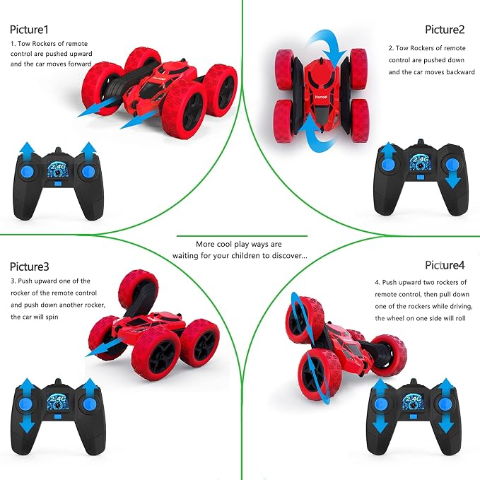 Remote Control Car Double Sided 360°Rotating 4WD RC Cars - Image 4