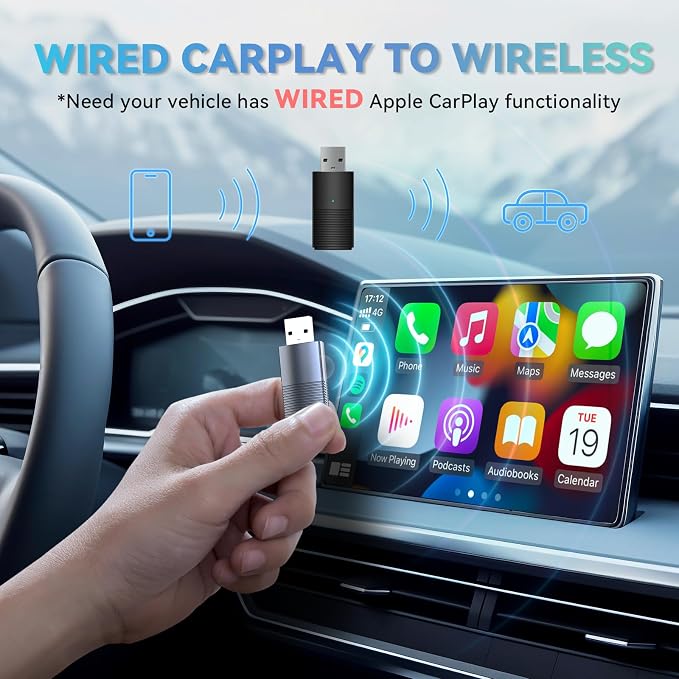 MINIX Wireless CarPlay Adapter for Apple Converts Cars Factory Wired CarPlay to - Image 3