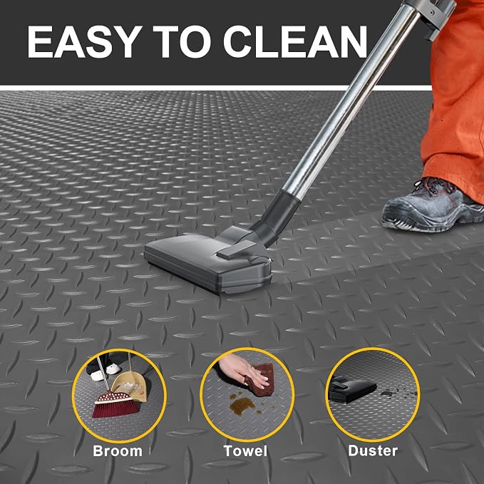 Garage Floor Mat 2.8mm Thickness PVC Garage Flooring Roll Diamond Plate Floor - Image 6