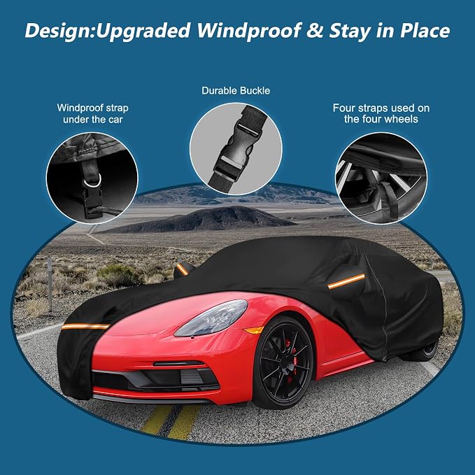Car Cover for Porsche Cayman, for Porsche 718, Spyder 1997-2025, Waterproof - Image 3