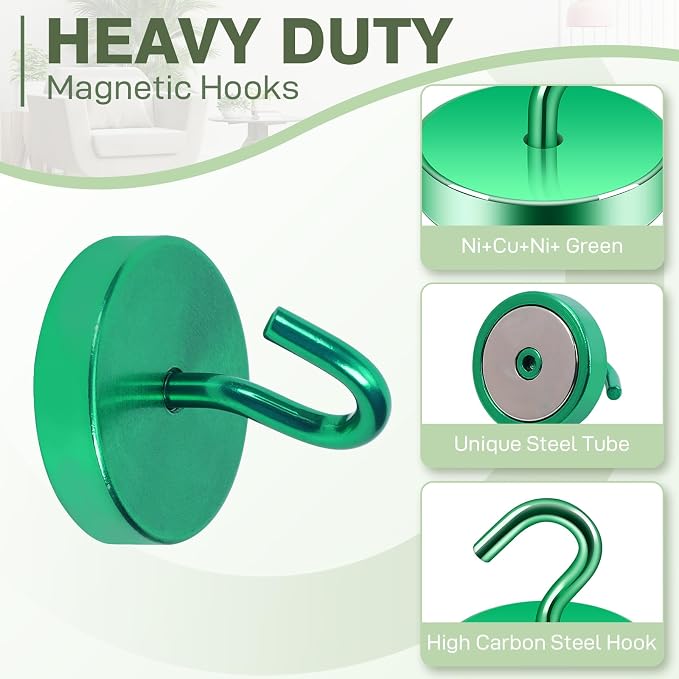 Neosmuk Magnetic Hooks, Cruise Ship Essentials, 100lb+ Heavy Duty Magnetic Hooks - Image 4