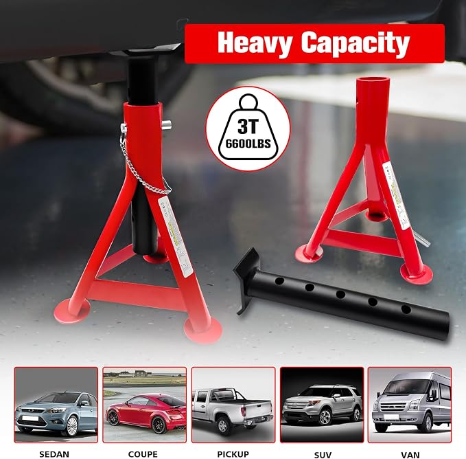 Jack Stands 3 Ton, Heavy Duty Jack Stands - Image 7