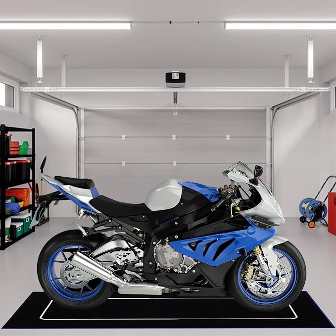 Motorcycle Mat 98 x 31 Inch Garage Floor Rug Washable Parking Mats - Image 7