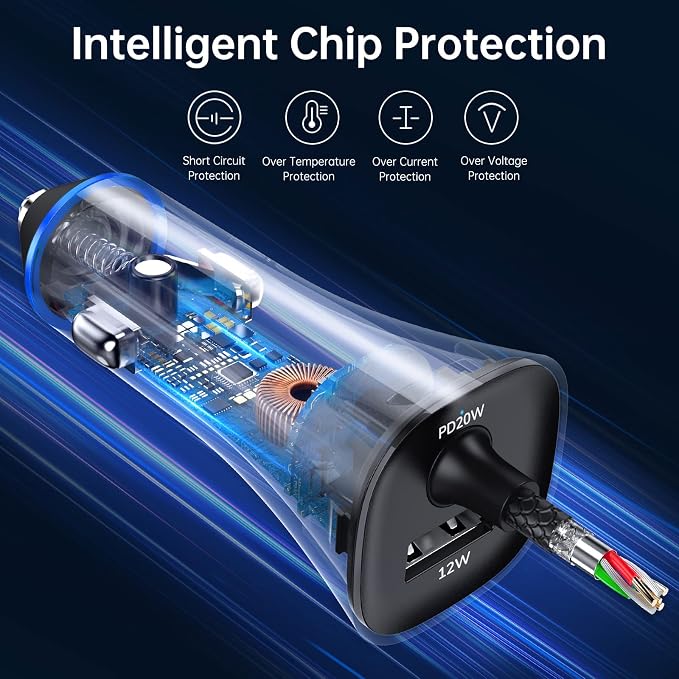 Syncwire iPhone Car Charger 32W Super Fast Car Charger iPhone Cigarette Lighter - Image 3