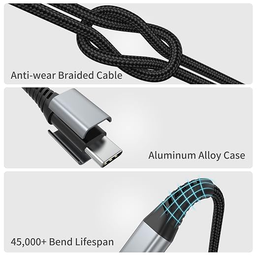 6 inch Braided USB C to C Charger Cable - Image 5