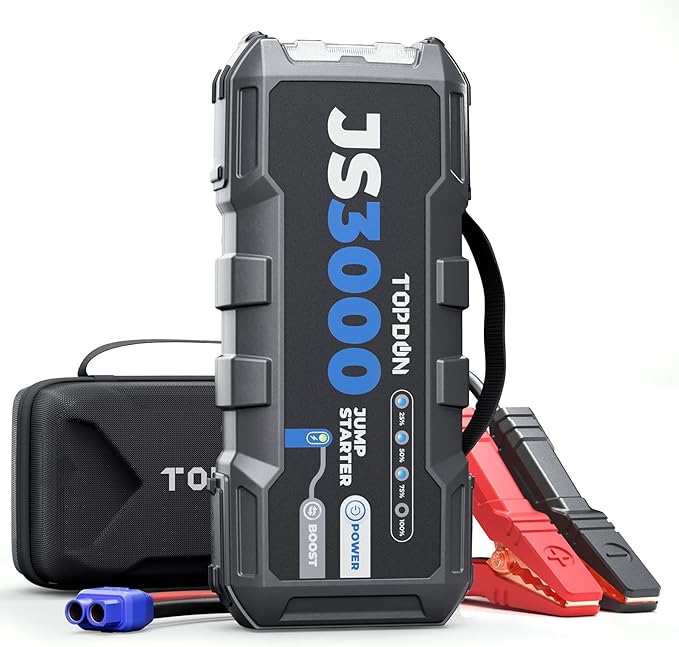 JS3000 12V 3000A Battery Booster Jump Starter Pack by TOPDON