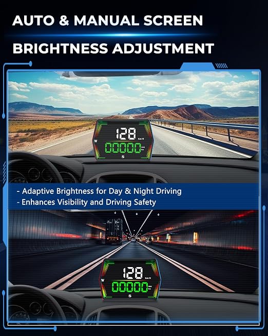 GPS Heads Up Display for Cars HUD, Real-Time Digital Gauge Speedometer - Image 7