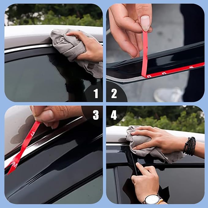Window Visors Rain Guards Shield Fit - Image 7