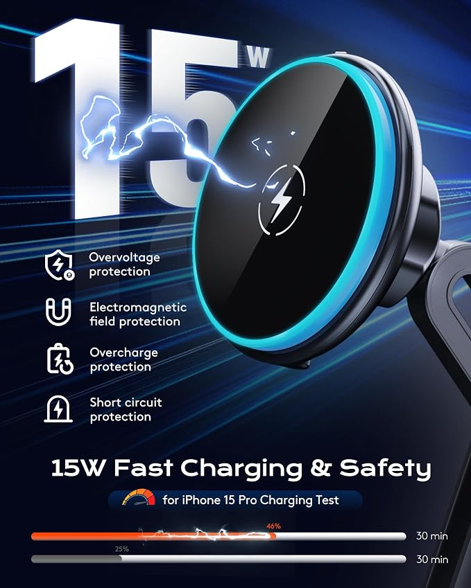Magnetic Cup Phone Holder Car Wireless Charger - Image 4