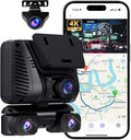 4K Dash Cam 360° View, 4 Channel Front and Rear Dash Camera by DriveyeDashCam