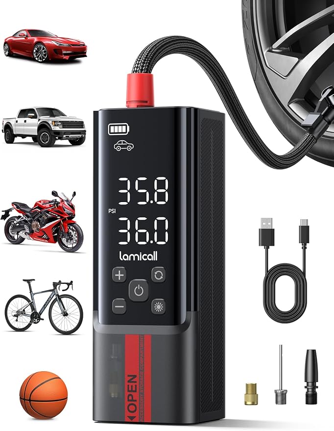Lamicall Portable Car Tire Inflator by Lamicall