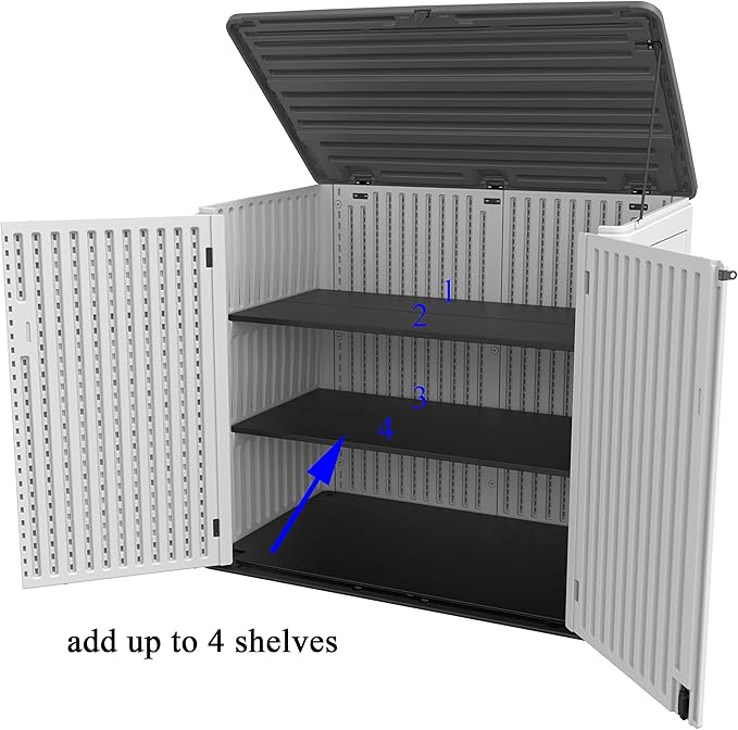 Large Horizontal Storage Sheds, 38 cu.ft. Outdoor Storage Box - Image 6