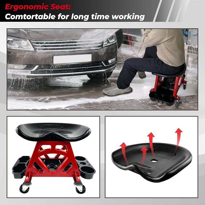 ROBLOCK Durable Mechanic Stool Chair - Image 6