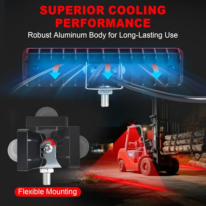 LED Forklift Safety Light Red for AGV Automated Guided Vehicle, Forklift Truck - Image 3