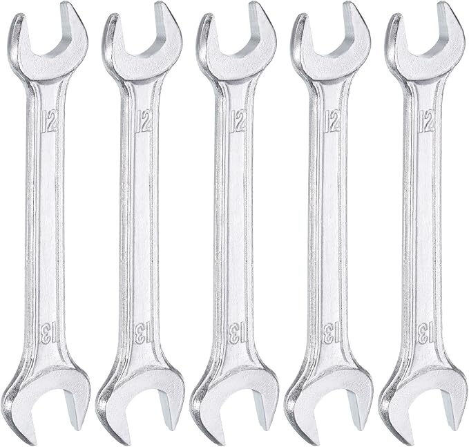 HARFINGTON 5pcs Double Open End Wrench 12mm x 13mm Metric 15 Degree Offset by HARFINGTON