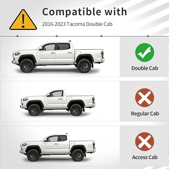 OEDRO Upgraded Floor Mats Fit for Toyota Tacoma 2016-2023, All Weather TPE - Image 2