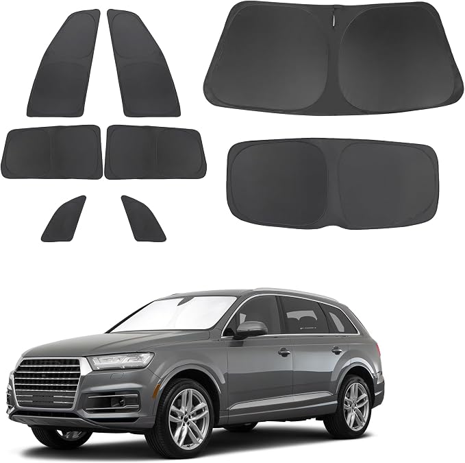 TINGLU Window Shades for Audi Q7 2007-2015 Accessories Car Side Full Windows by TINGLU