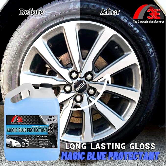 Magic Super Blue Tire Shine Protectant 128 Fl Oz – Long Lasting High Gloss - Image 6