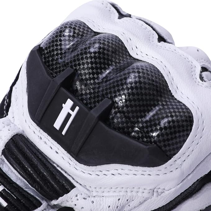 Harssidanzar Leather Motorcycle Gloves - Image 4
