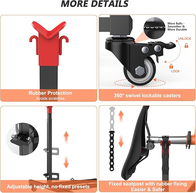 Vertical Bike Stand, Freestanding Space-Saving Bike Rack - Image 3