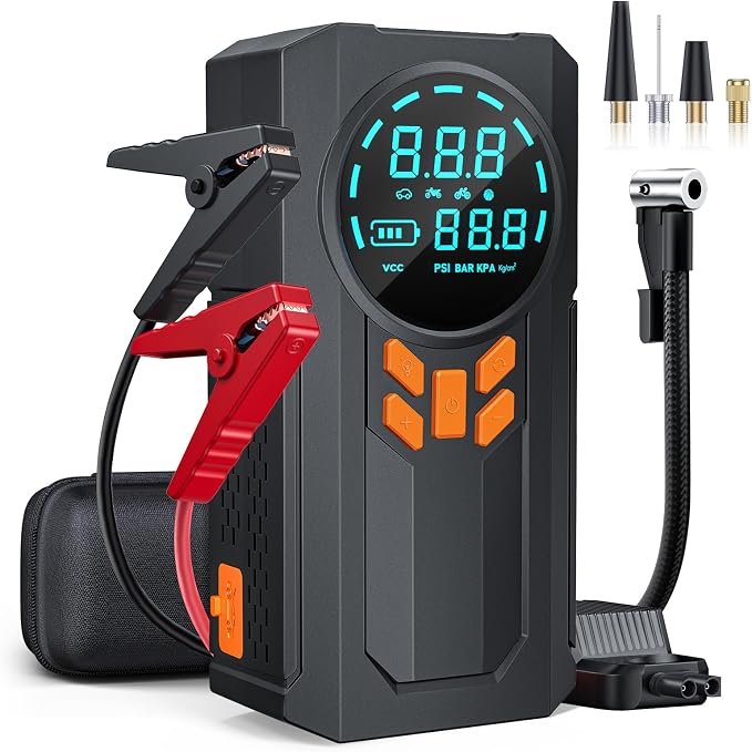 Jump Starter with Air Compressor, 5000A 160PSI Battery Jumper Starter Portable - Image 9
