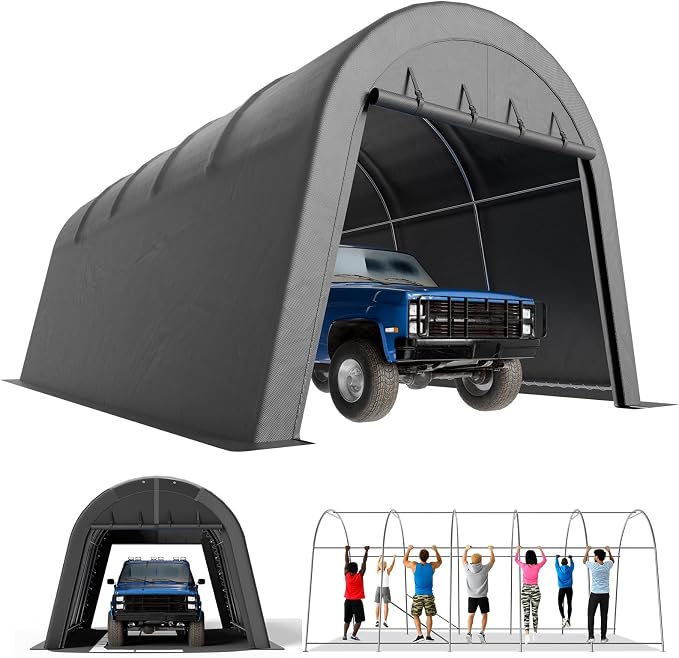 Portable Garage, Carport Canopy 12x20 FT Heavy Duty Car Port by WACASA