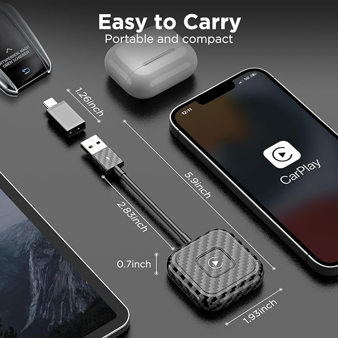 Wireless CarPlay Adapter for Apple iPhone，Wireless Carplay USB Dongle Converter - Image 7