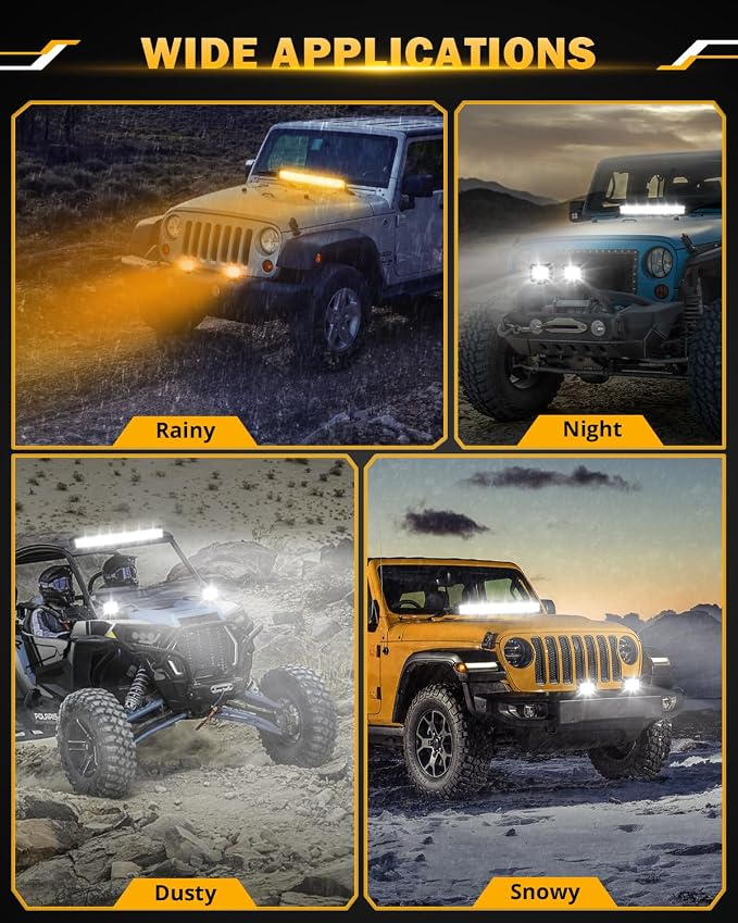 Auxbeam 30 Inch 180W LED Light Bar, 6 Modes Spot Flood Combo Offroad Lighting - Image 6
