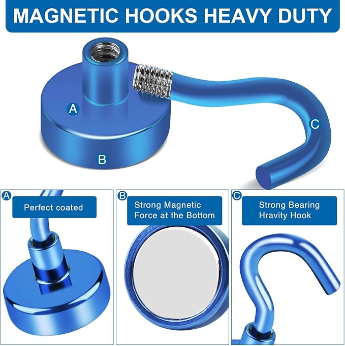 LOVIMAG Cruise Hits: 80LB Blue Magnetic Hooks, Door Magnets, Travel & - Image 5