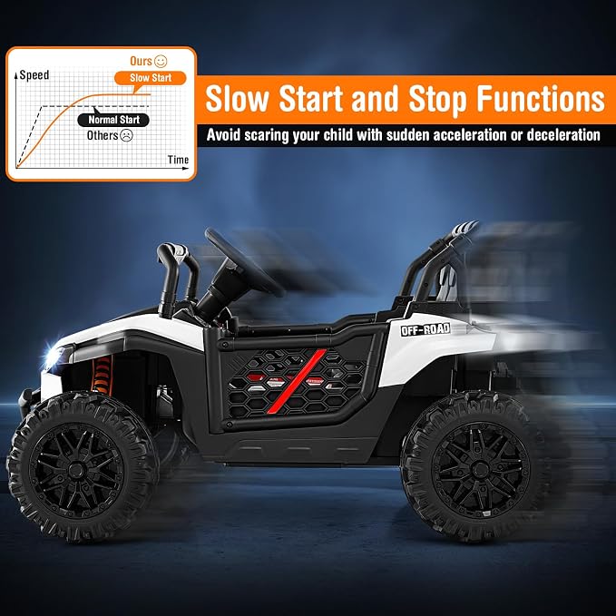 Costzon Kids UTV, 12V Battery Powered Electric Off-Road Car w/Remote Control - Image 8