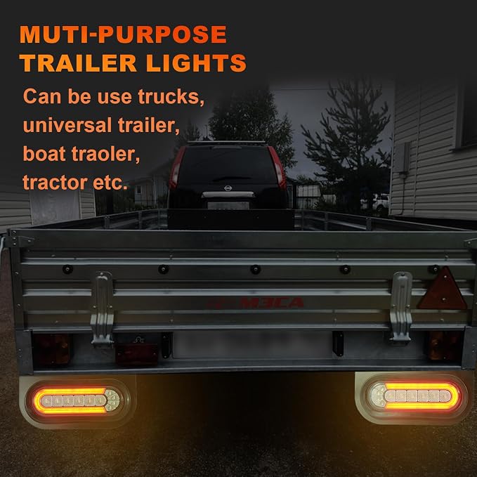 Agrieyes Trailer Lights with Bracket, Oval LED Trailer Lights with Sequential - Image 7