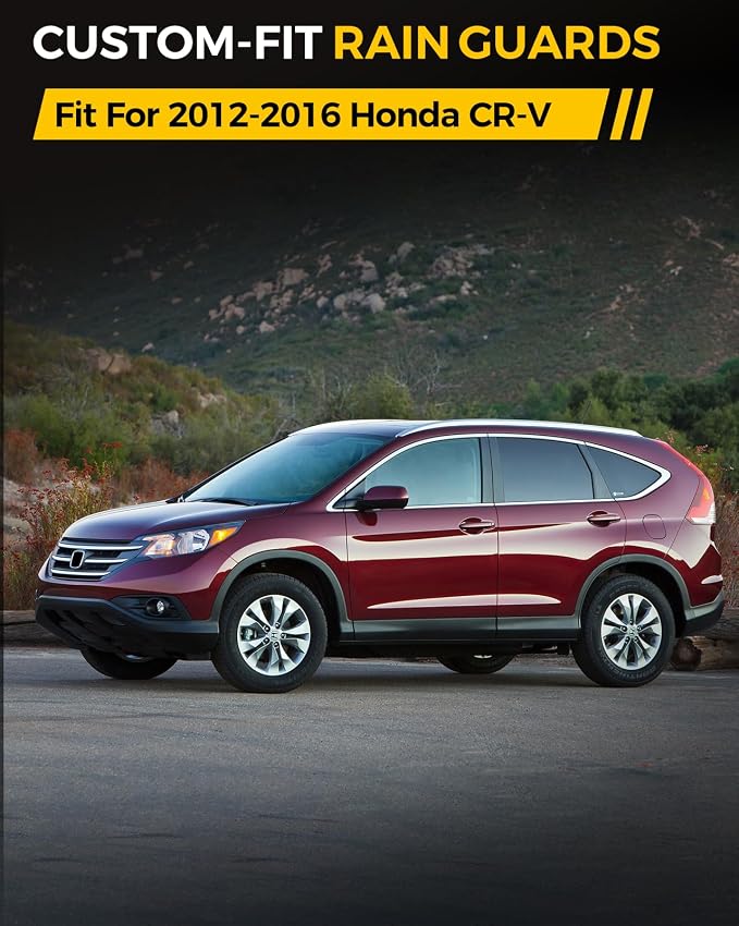 Rain Guards for Car Windows, Tape-On Window Visors Rain Guards Fit for Honda - Image 2